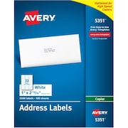 AVERY Label, Copier, 1X2.8, We, 3300 3300PK AVE5351